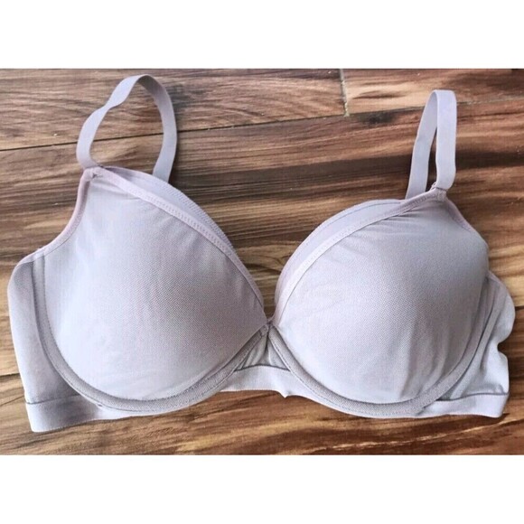 Maidenform Bra Size 40C Purple Mesh Overlay Band SN9300 Lightweight Semi Sheer - Picture 2 of 10